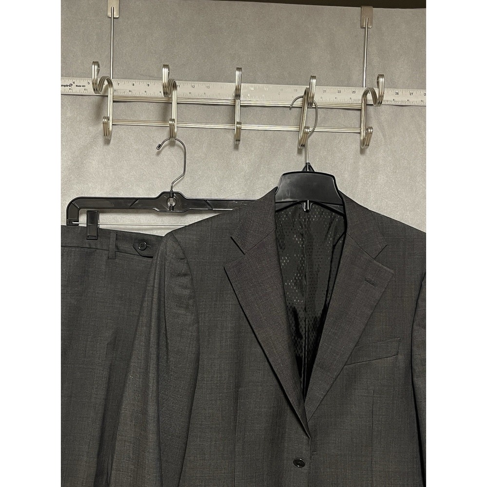 Lubiam Suit Men 38R Gray 2B Italy Reda Super 100 Wool Designer 32X29.5 Pant Luxe